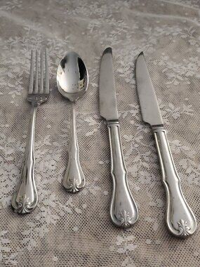 REED & BARTON 18/10 Stainless BRISTOL Glossy - 4 Piece Place Setting